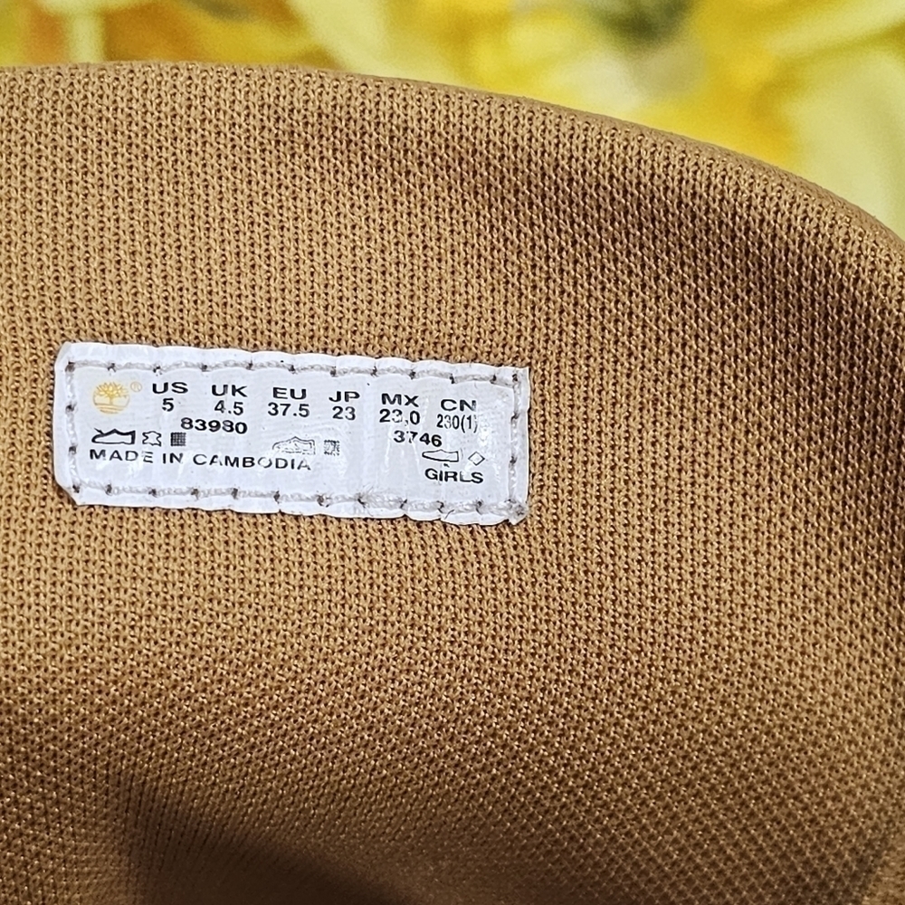Timberland women/girls sz.5 Tall Boot tan/brown - Picture 5 of 10